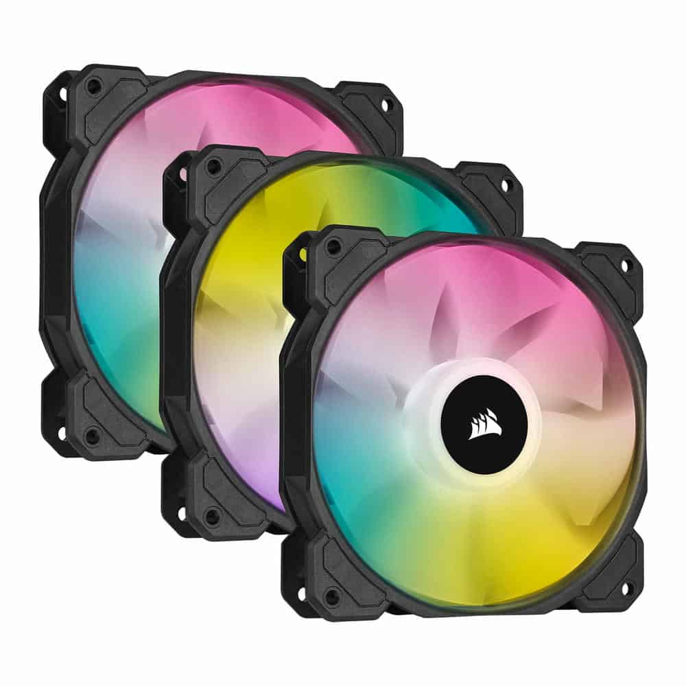 (image for) Corsair iCUE SP120 RGB ELITE Triple 120mm PWM Fan Expansion Pack with Lighting Node CORE